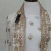 White Pure Bamber Chiffon Dyeable Shirt & Dupatta - Image 3